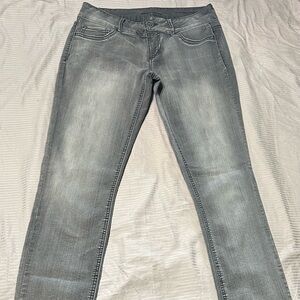 Maurices MEDIUM/Regular Black/Grey Wash Denim Jeggings